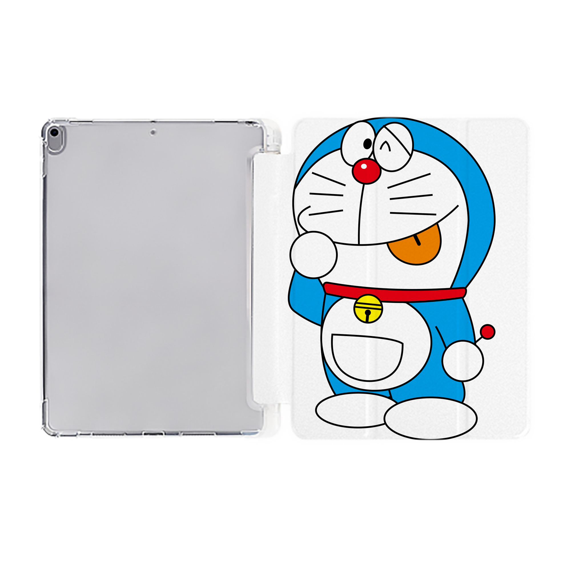 （画像用） ドラえもん Doraemon IPad ケース ペン収納付き 三つ折りスタンド PUレザー×シリコン 対応機種9.5/10.5/10.9インチ